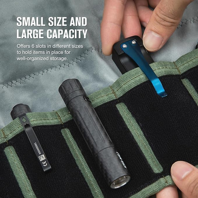 Exploit Mini Tactical EDC Pouch, Multifunctional Flashlight Knife Bag, Tool Roll
