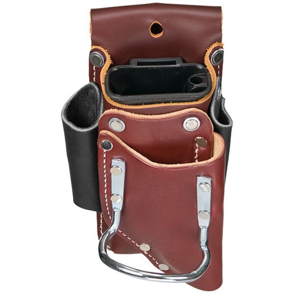 Leather Tool Holder 5-in-1 Holster – Electrician & Carpenter Belt Pouch