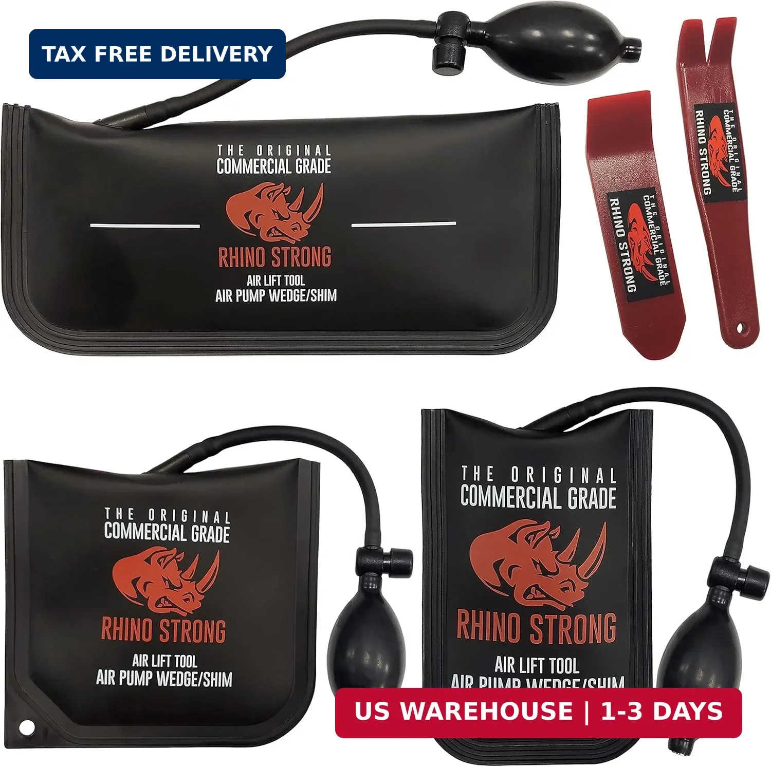 The Original Rhino Strong Commercial Grade Air Wedge Bag Pump Professional Level