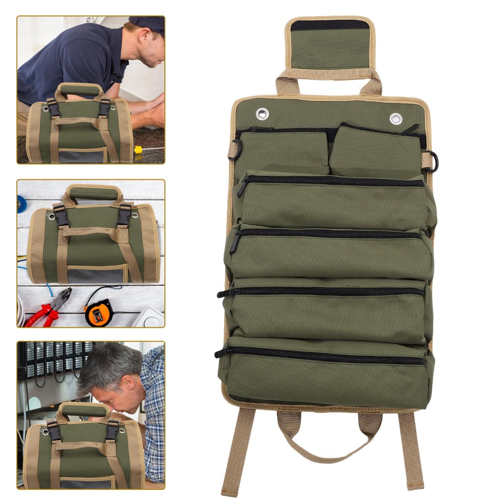 Household Tool Kit Roll up Tools Bag Auto Repair Multifunctional Electrician