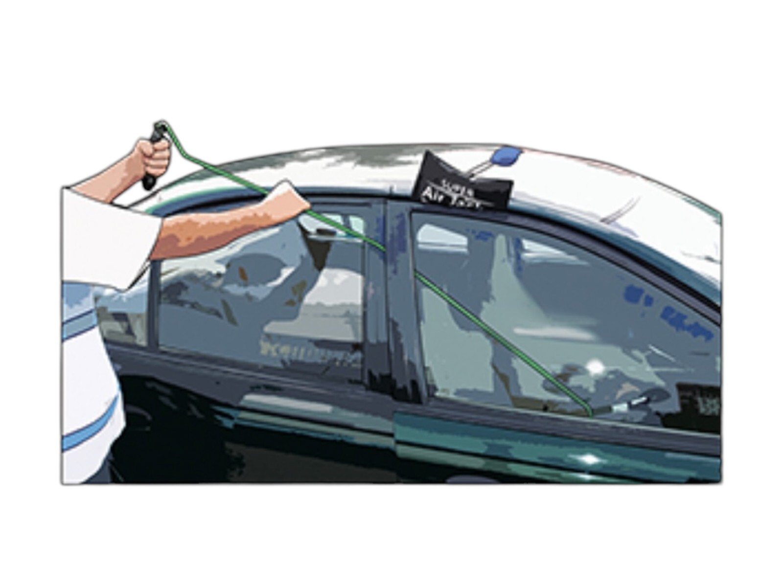 AccessTools – Large Super Air Wedge + Long Reach Car Opening Stick Tool – Bundle