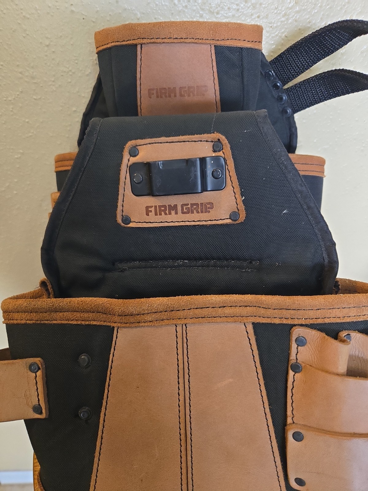 FIRM GRIP Build-A-Rig Hybrid Leather/Nylon Framer Set Of 2 Tool Pouches