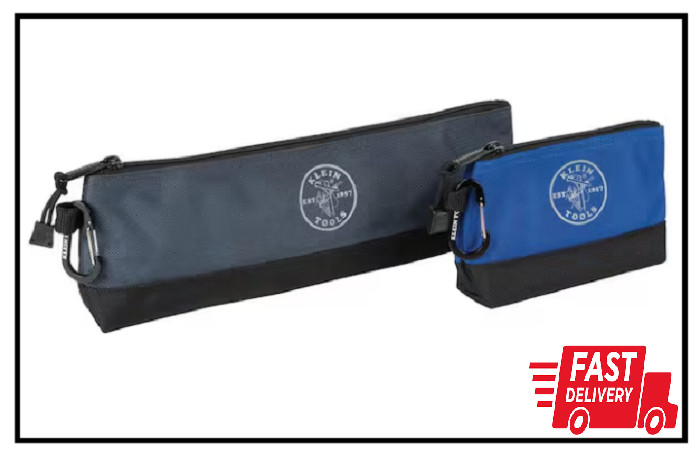 7 In. And 14 In. Multi-Size Zipper Tool Bags Stand-Up Storage 2-Pack Klein Tools