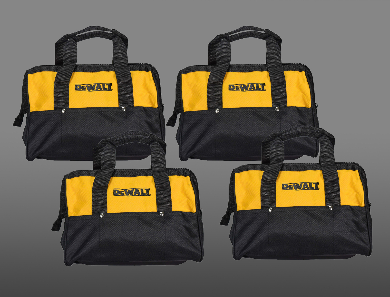4 Dewalt 12″ Tool Bags for 2 piece 18V or 20V tool kits Soft case