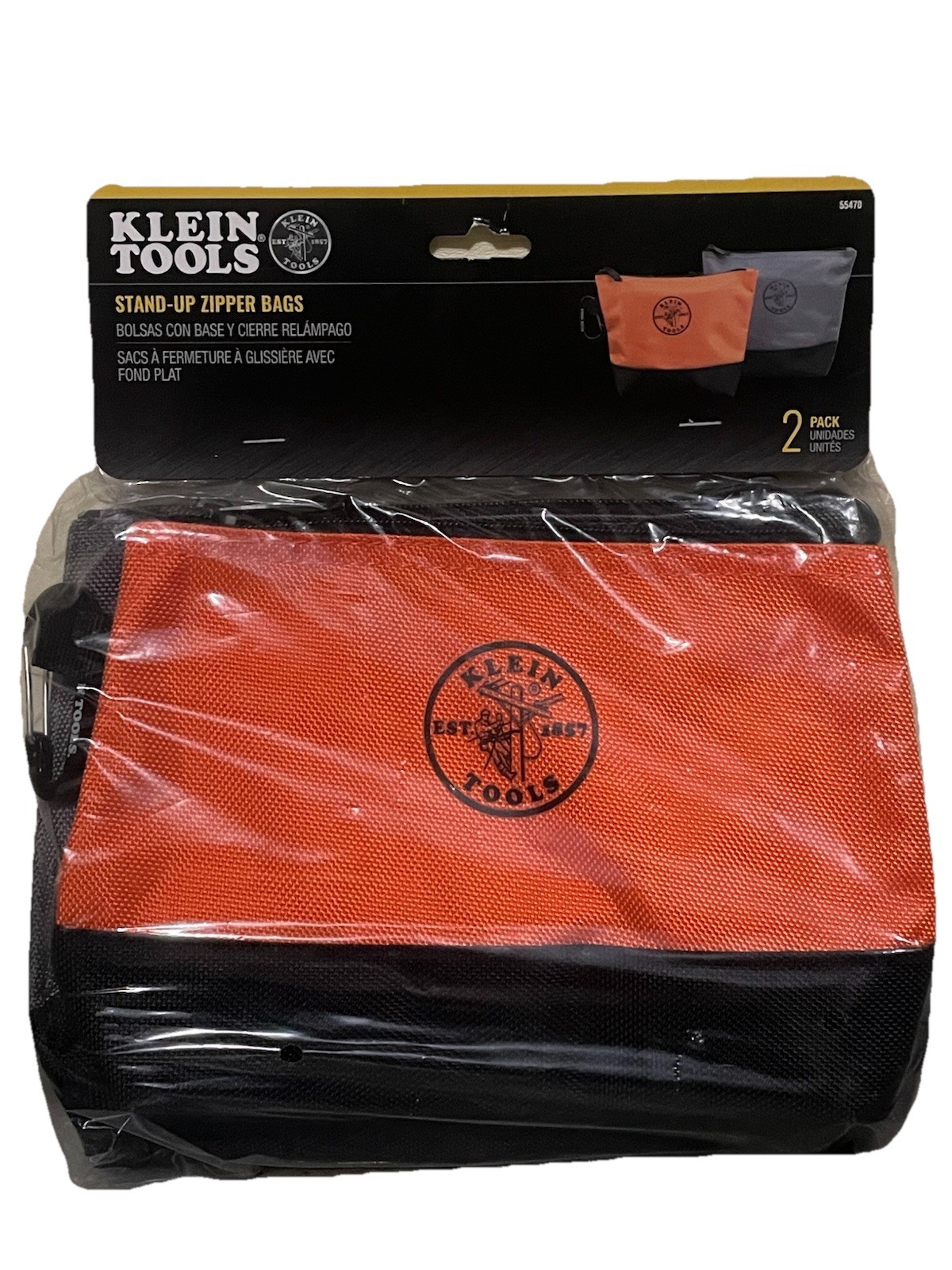 Klein Tools Stand Up Zipper Bag 2-Pack (Pouches)