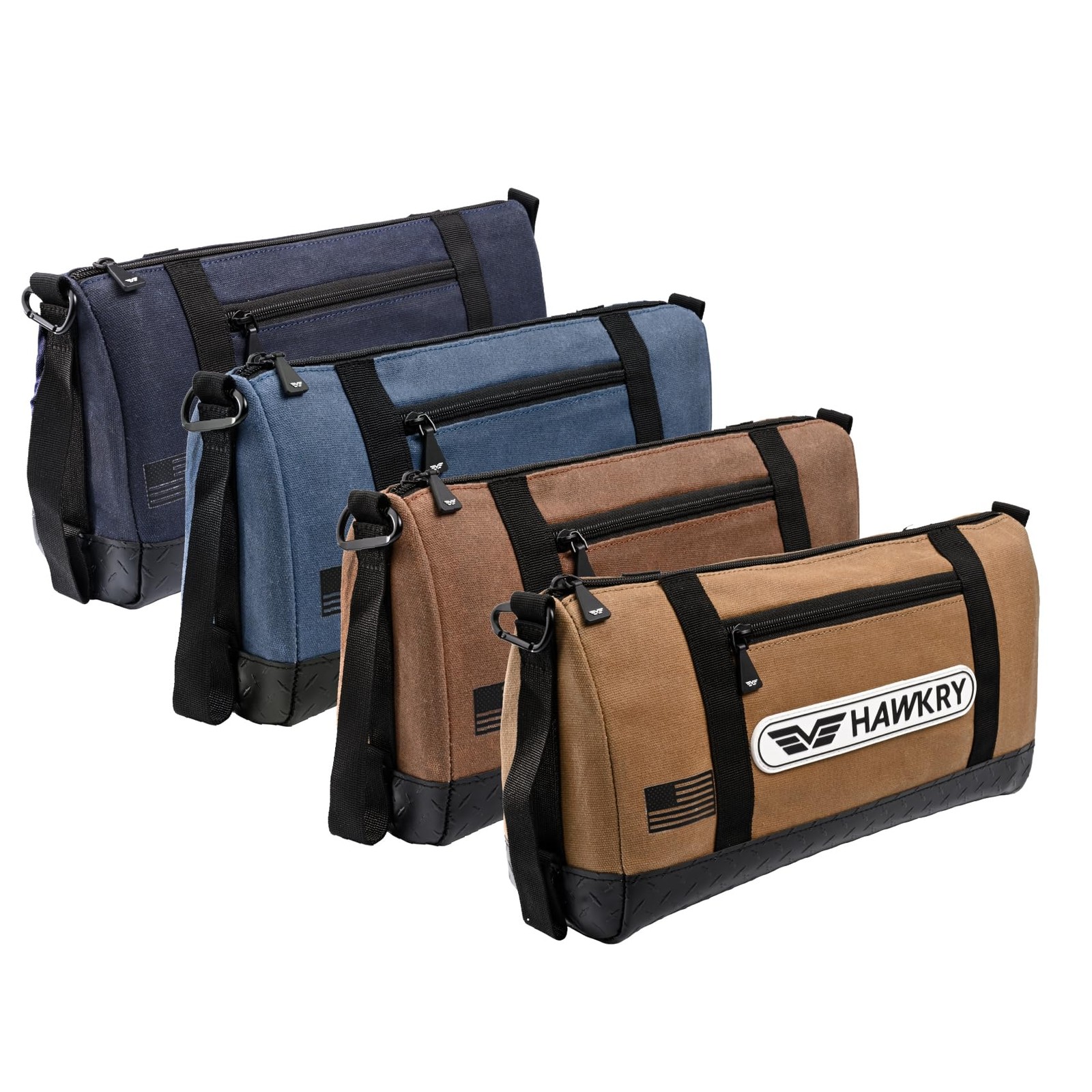 Canvas Tool Pouch Set (4 Pack) – Heavy Duty Tool Organizer Bags with Zipper, …