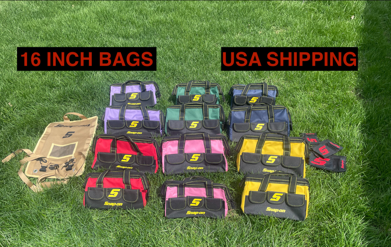 Snap Tool Bag (16 Inch) (SINGLE BAG) OR Packs mechanic Racing American CAR