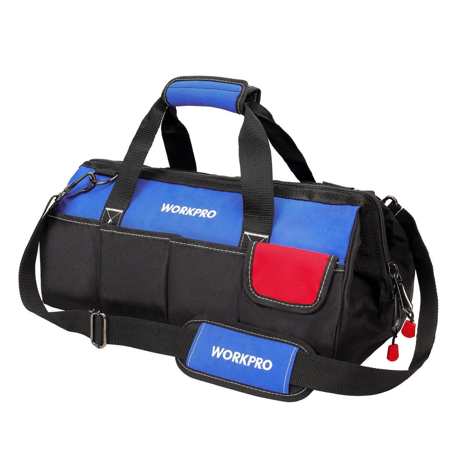 18-inch Close Top Wide Mouth Storage Tool Bag with Adjustable Shoulder Strap,