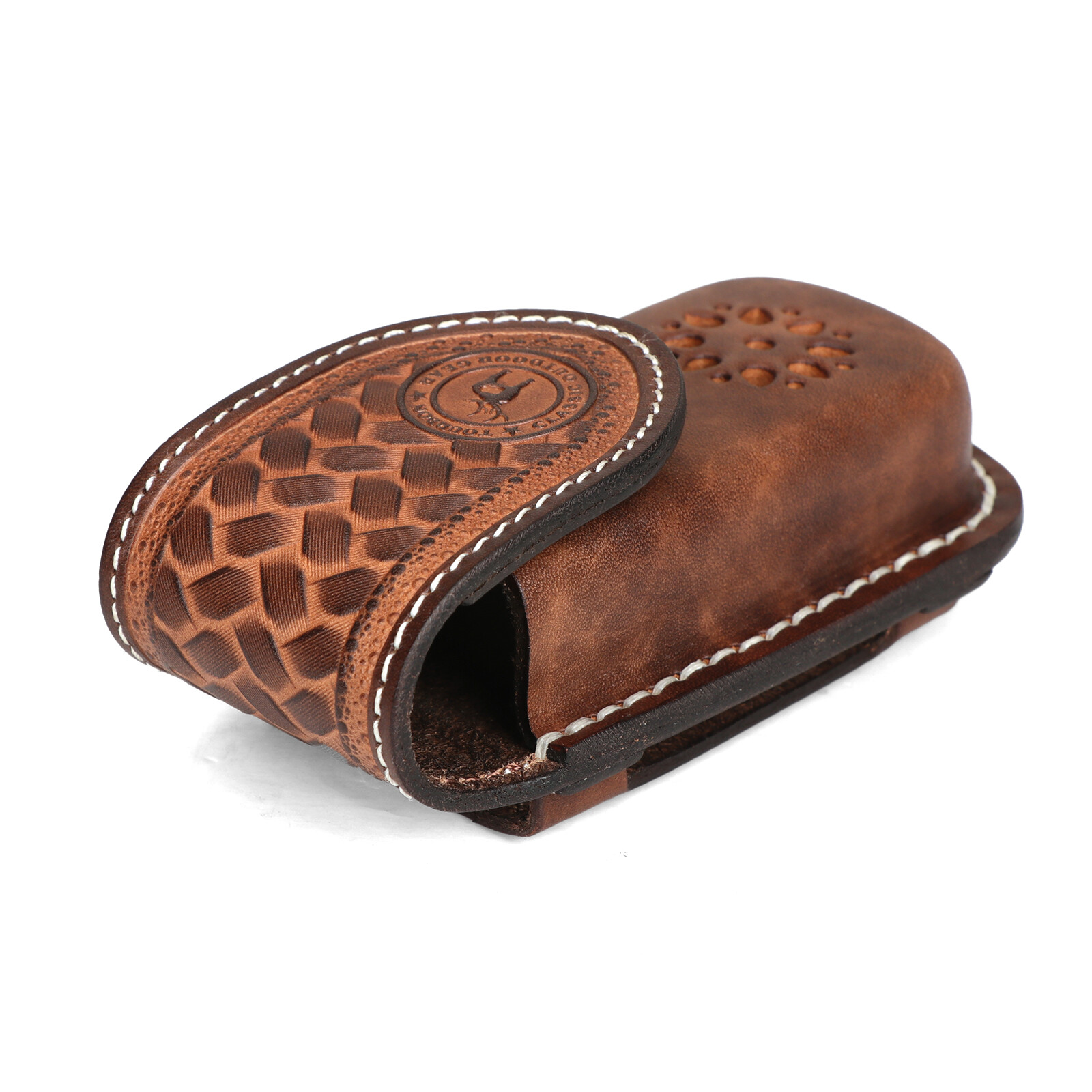 TOURBON Leather Pocket Knife Sheath Folding Knives Case Belt Pouch-Clearance