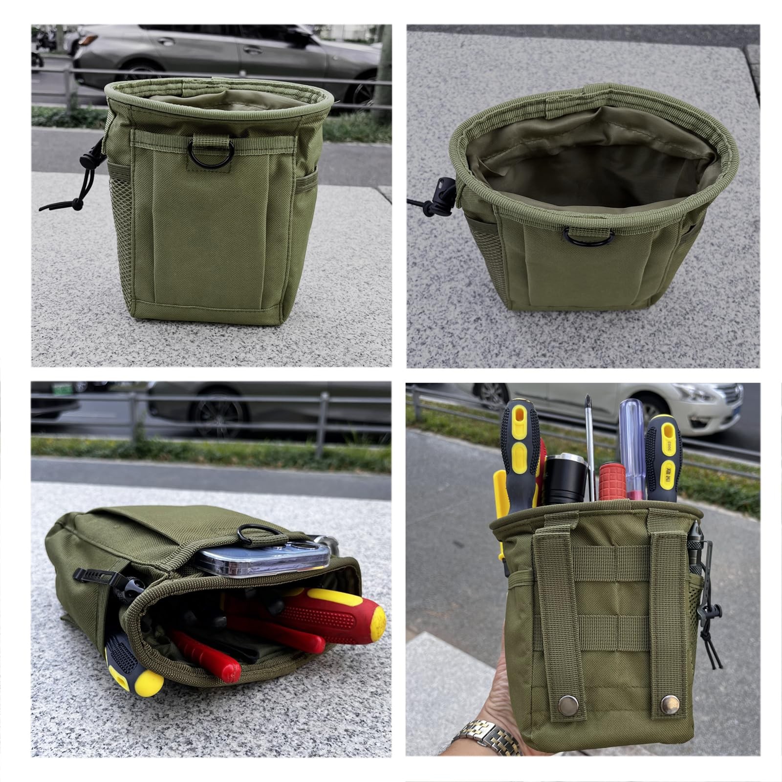 Small Tool Pouch,Utility Bag, Toolbox, Screw Driver, Plier green