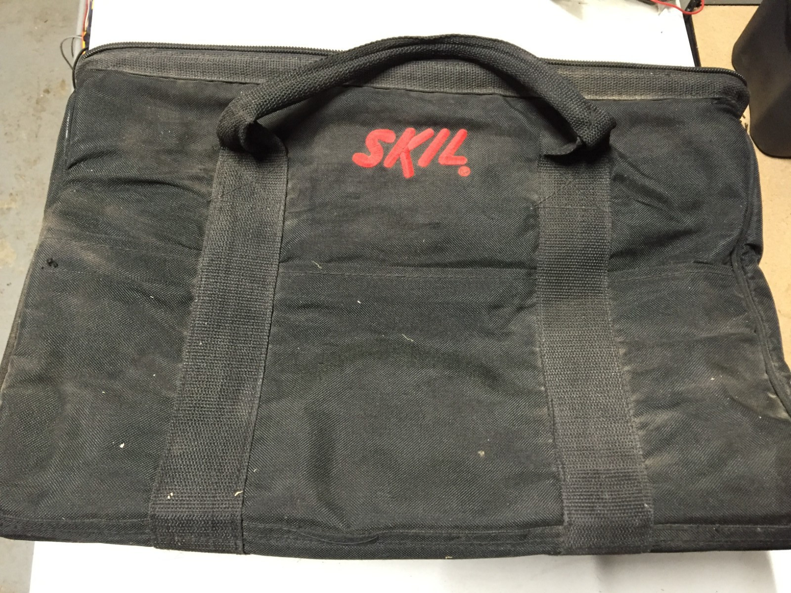 SKIL Heavy Duty Contractors Black Fabric Zippered Tool Duffle Bag 20″x12″x12″