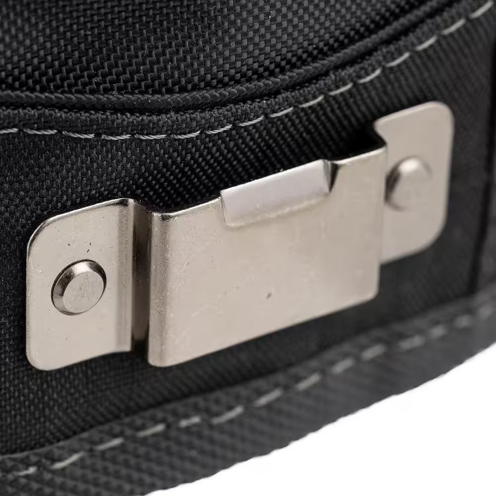 10 In. Open Top Tool Tote Utility Pouch Bag with Black Finish and 13 Total Pocke