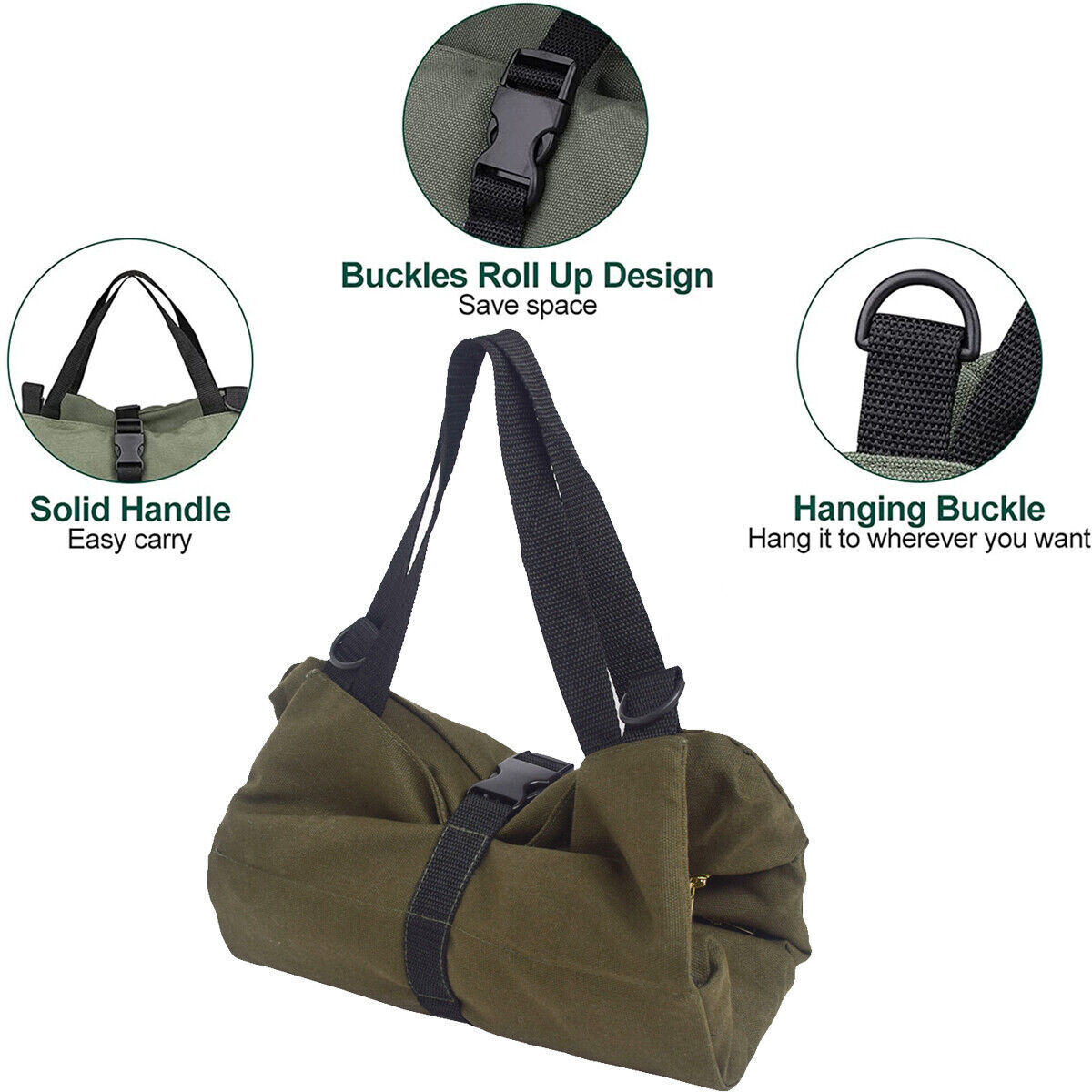 Roll Tool Roll Multi-Purpose Tool Roll Up Bag Wrench Roll Pouch Hanging Carrier
