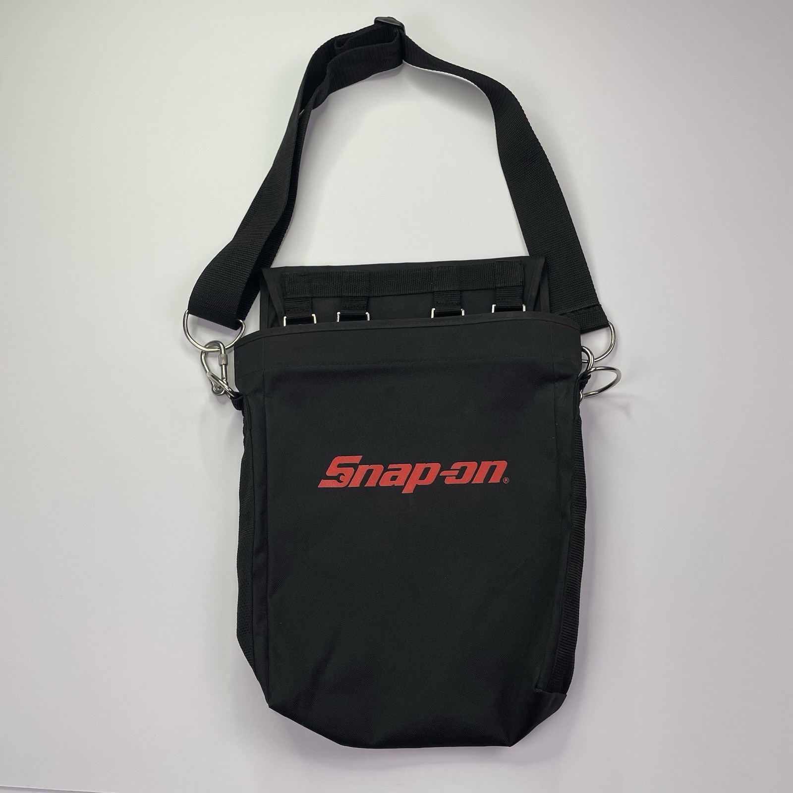 Snap On Tool Bag Pouch Carabiners Adjustable Strap Black