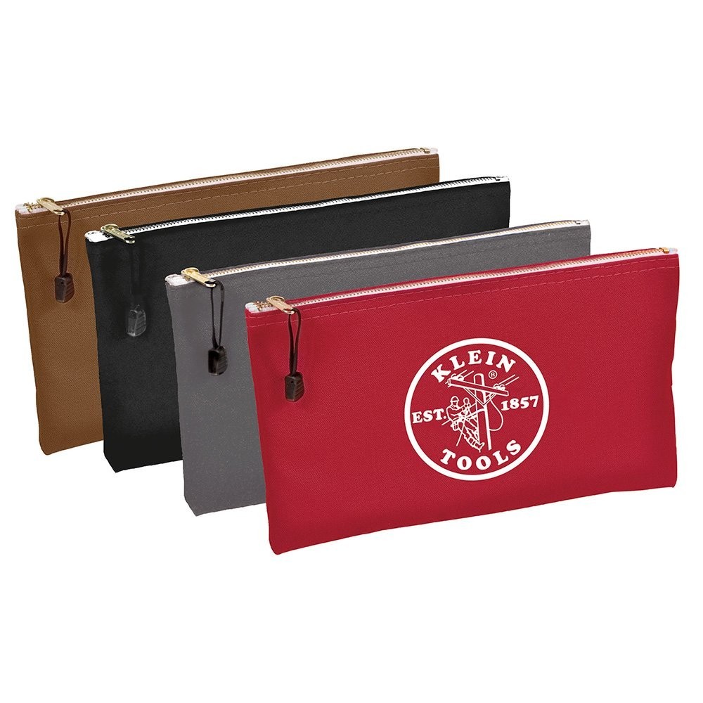 Utility Tool Bag Set – 4-Pack Canvas Zipper Pouches, 12.5″x7″, Multi-Color