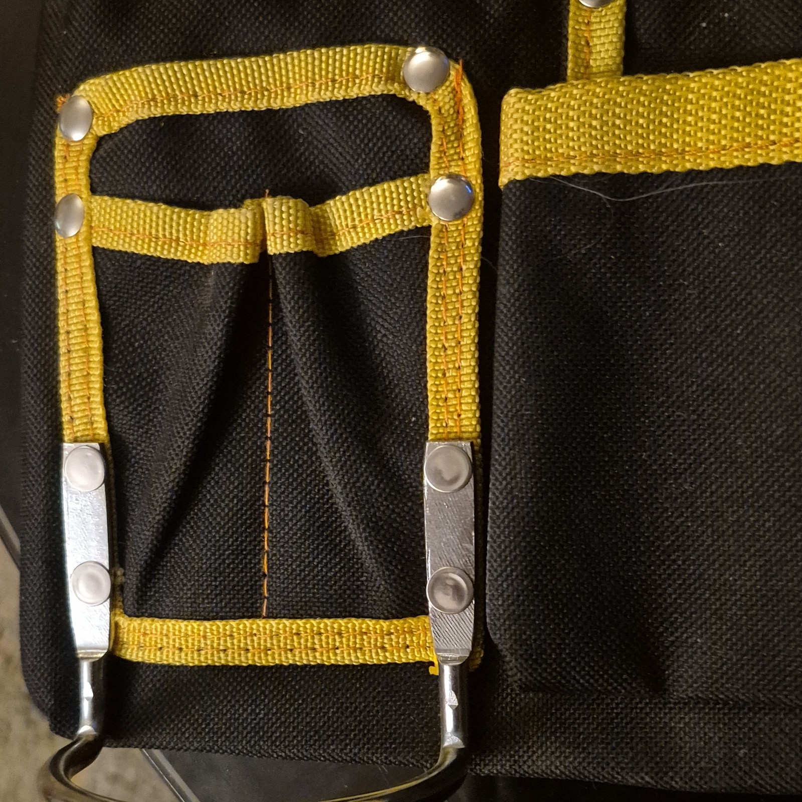 WANG YUN Adjustable Fabric Tool Belt Black Yellow Quick Release Buckle Handle