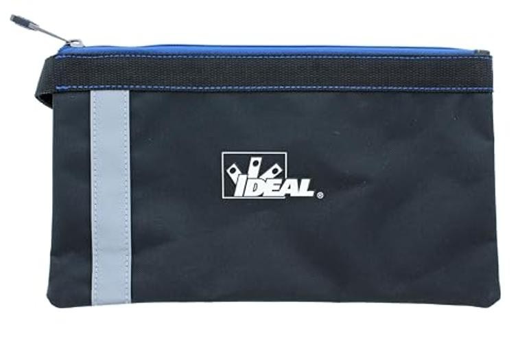 IDEAL Electrical Flat Zipper Tool Pouch, Black – Durable 12.5 X 7 Inches