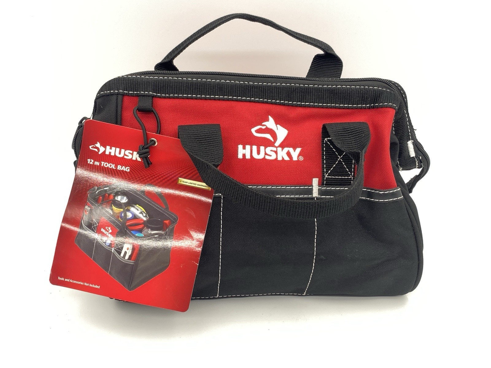 Husky Small Tool Storage Carry Bag Tote 10 in Red Black Contractor New with Tag