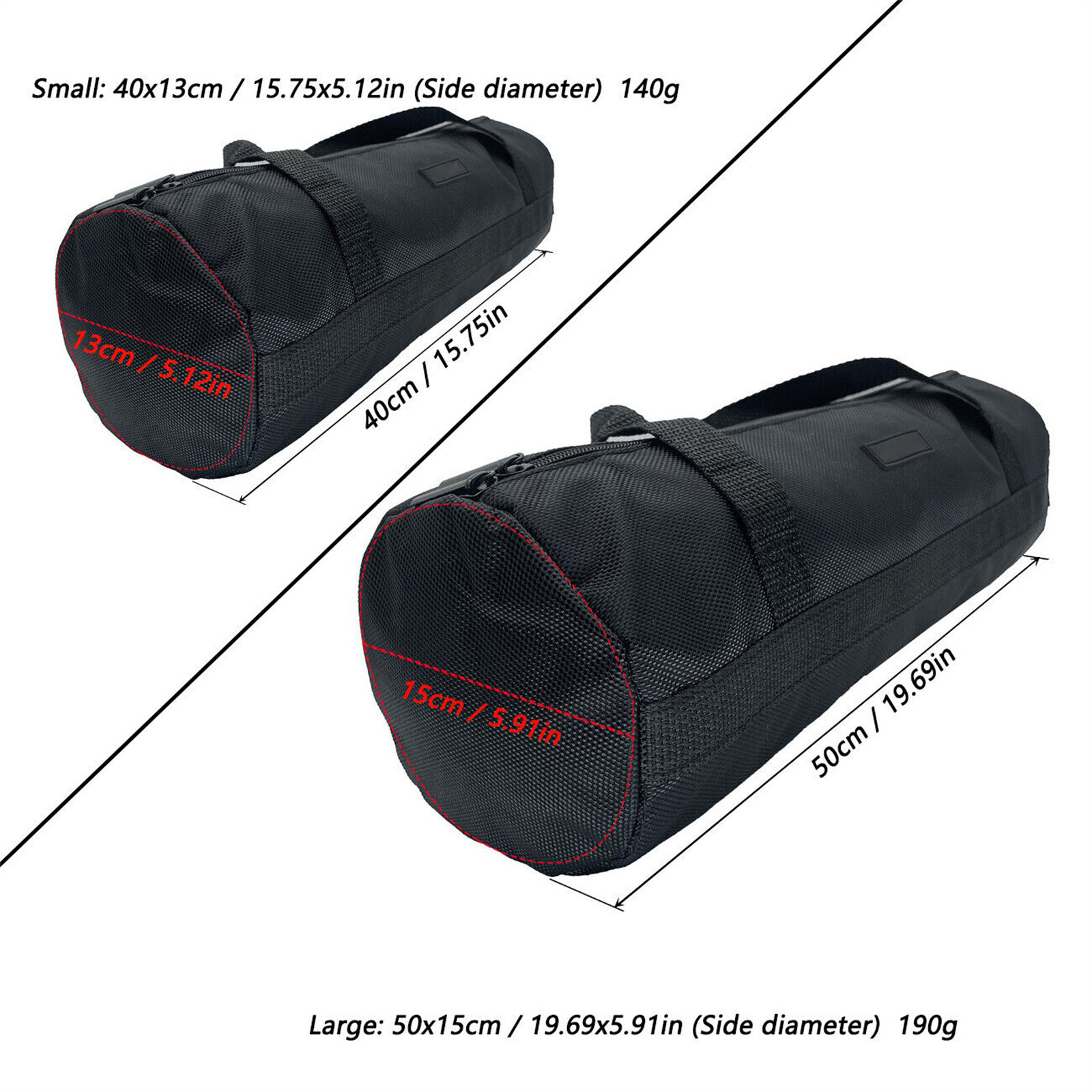 16-20inch Black Tool Bags with Zippers Multi Purpose Waterproof Storage Pouch ke