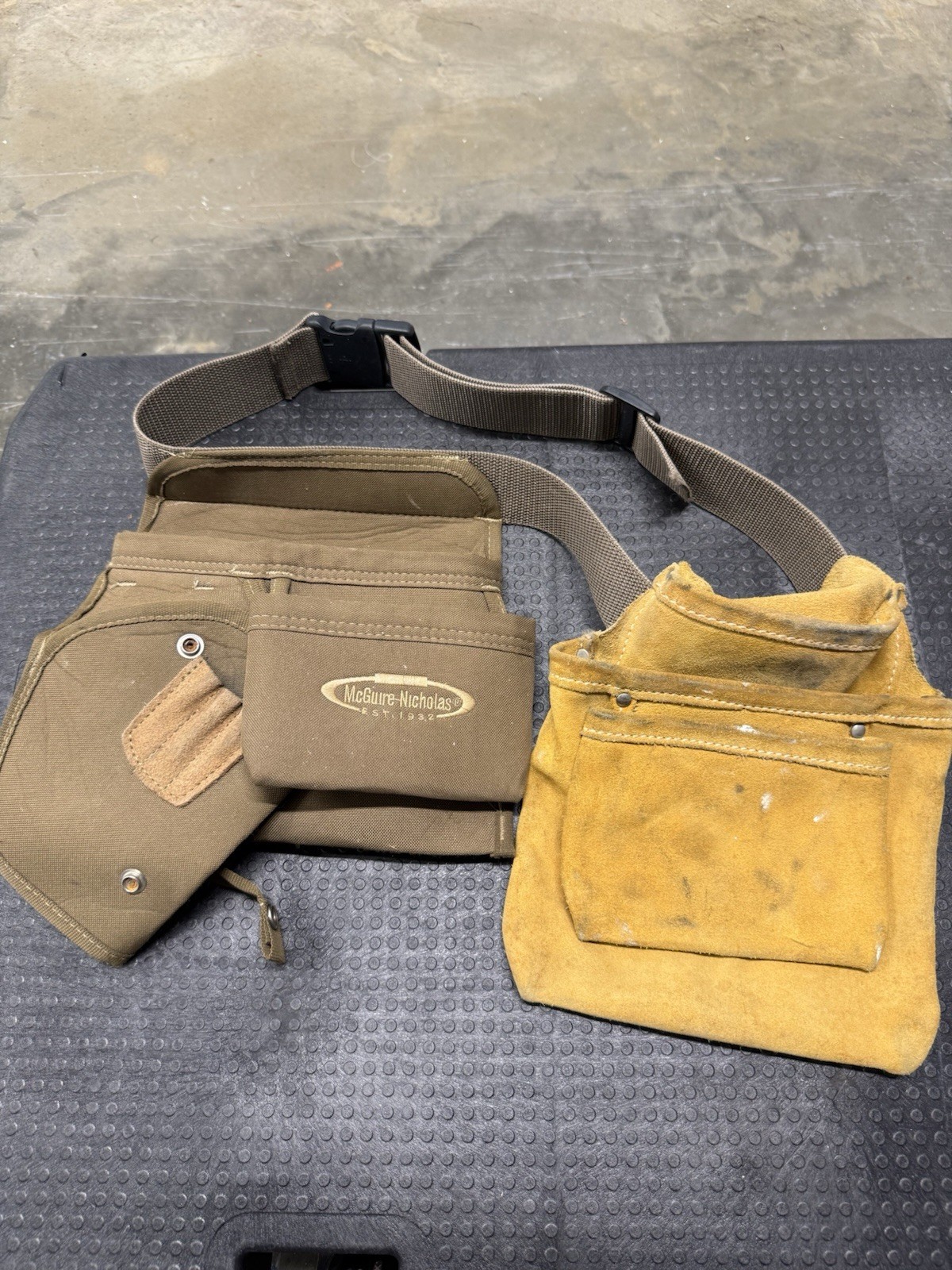 McGuire-Nicholas Leather Tool Belt Brown with Multiple Pouches