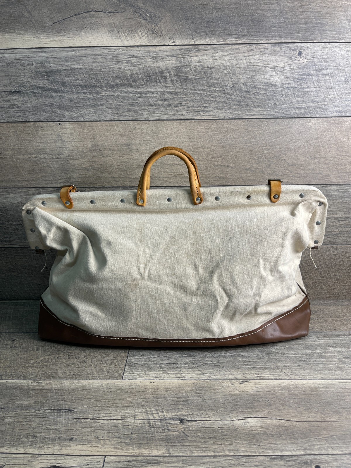 Klein Tools 5102-24 Tool Bag Beige Brown Unisex Buckle Closure Double Handles
