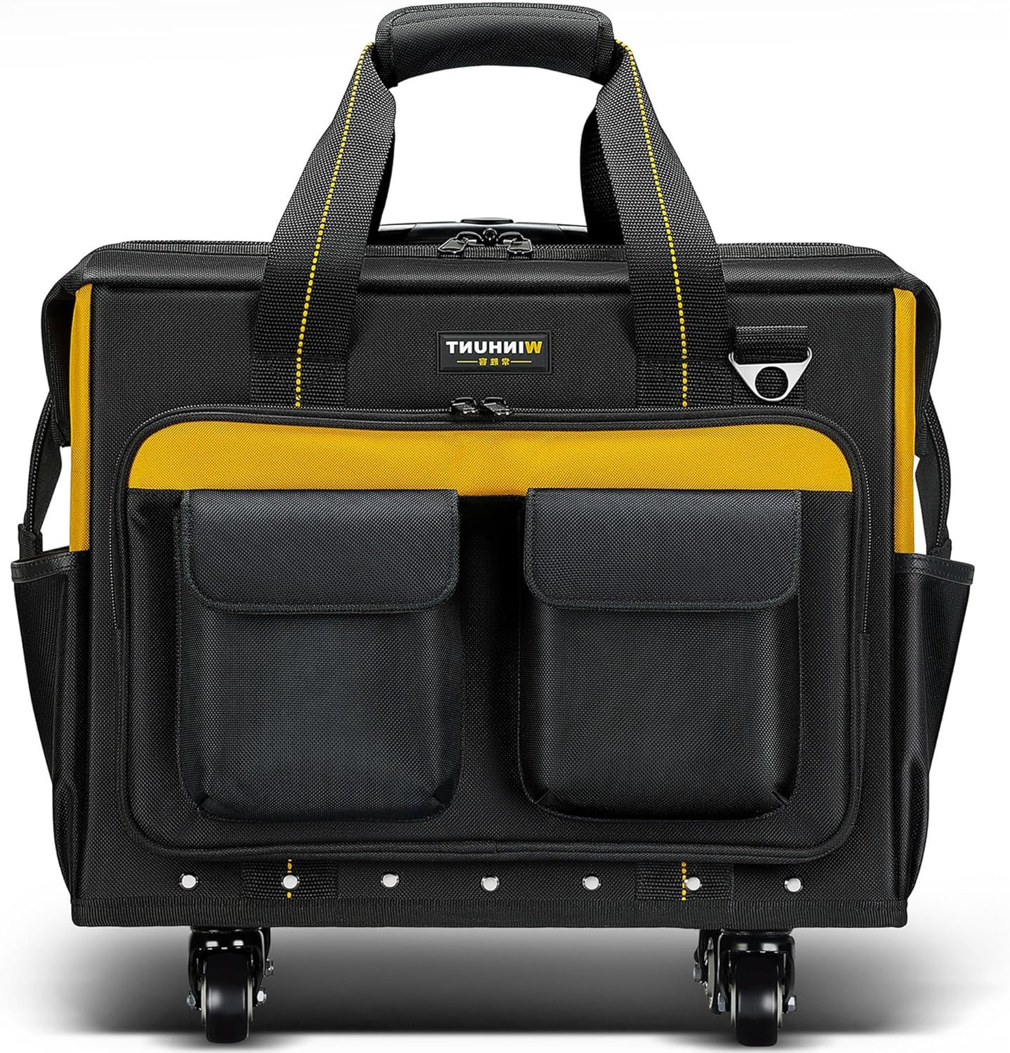 Roller Tool Bag with Four Spinner Wheels, Portable Large Rolling Tool Bag with S
