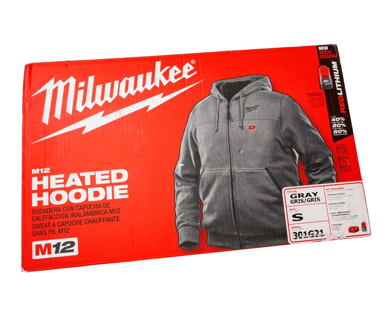 Milwaukee M12 Heated Hoodie Kit Mens S Jacket with Battery & Charger NEW