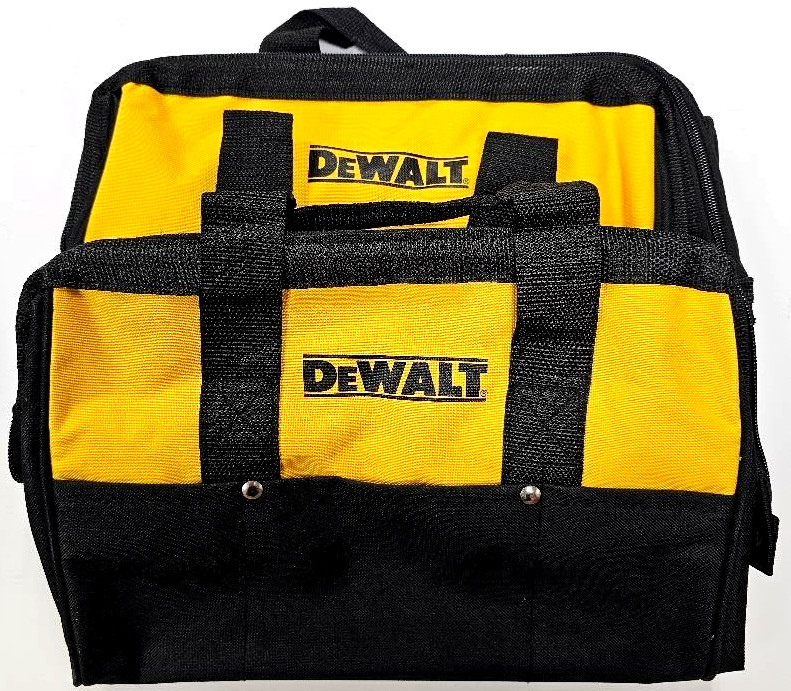 5) Dewalt Tool Bag W/ RAILS Case 13″ x 10 x 9 Canvas For 20V Drill, Battery, Saw