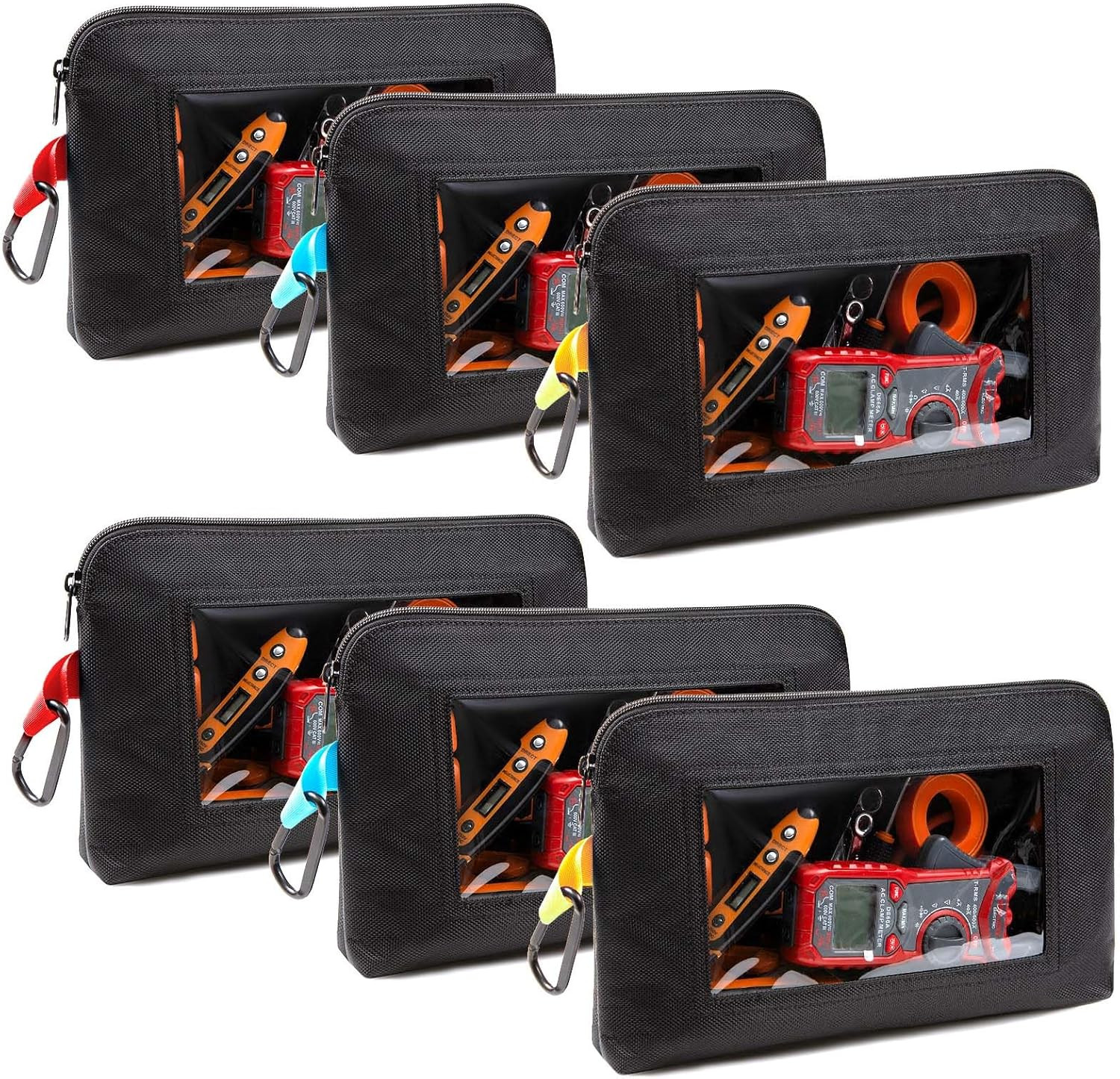 Clear Tool Pouch, Heavy Duty Small Tool Bag with Zipper, Canvas Tool Pouch Organ