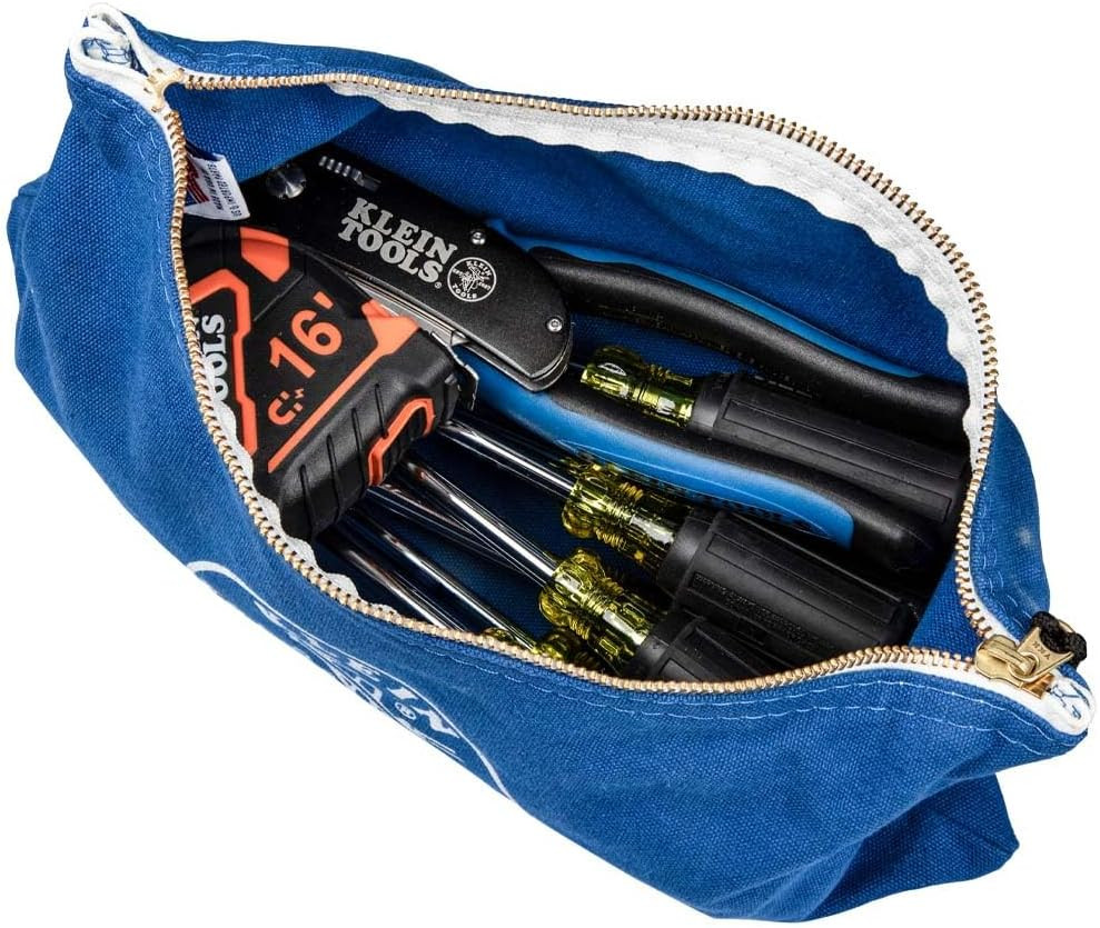 5140 Canvas Zipper Bag, Tool Pouch, Tool Bag, Utility Bag, Bank Deposit Bag, 12.