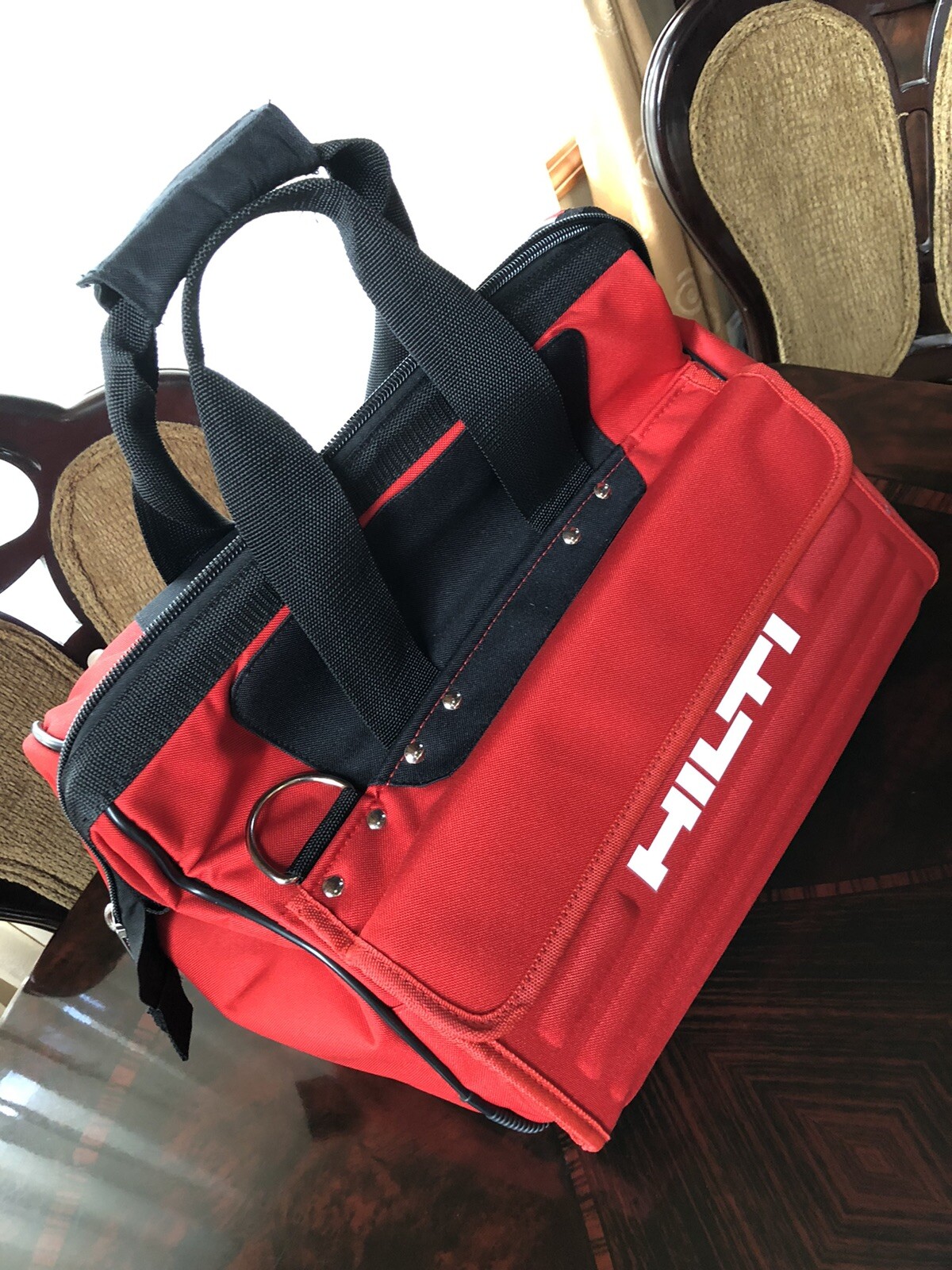 Medium NEW HILTI Heavy Duty Bag Red/Black For 22 Volt Tools 17-inches Long Strap