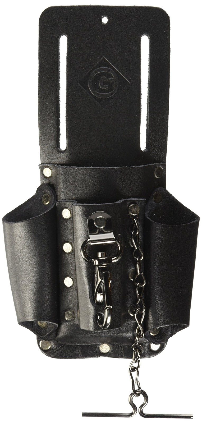 Greenlee Leather 4-Pocket Tool Pouch | Black – Durable Top Grain Leather