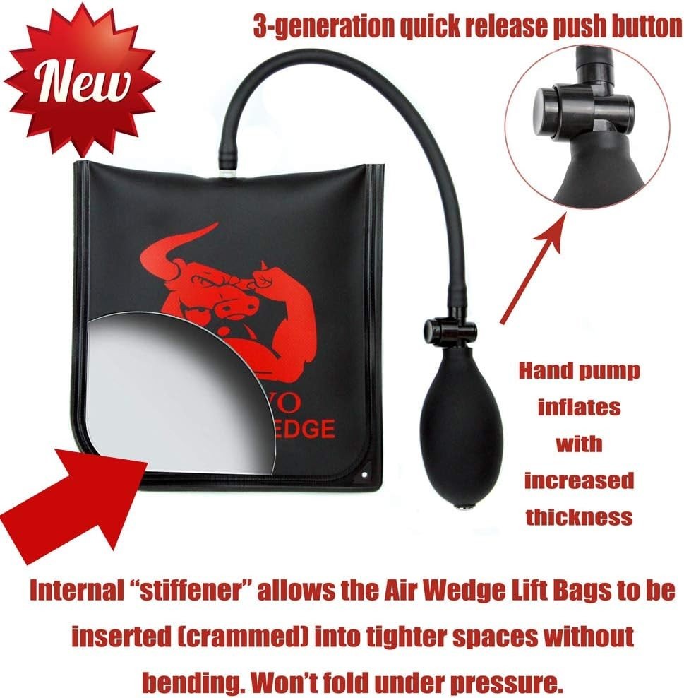 3 Piece Handheld Air Wedge Pump Tool – Small, Medium & Large for All Levels