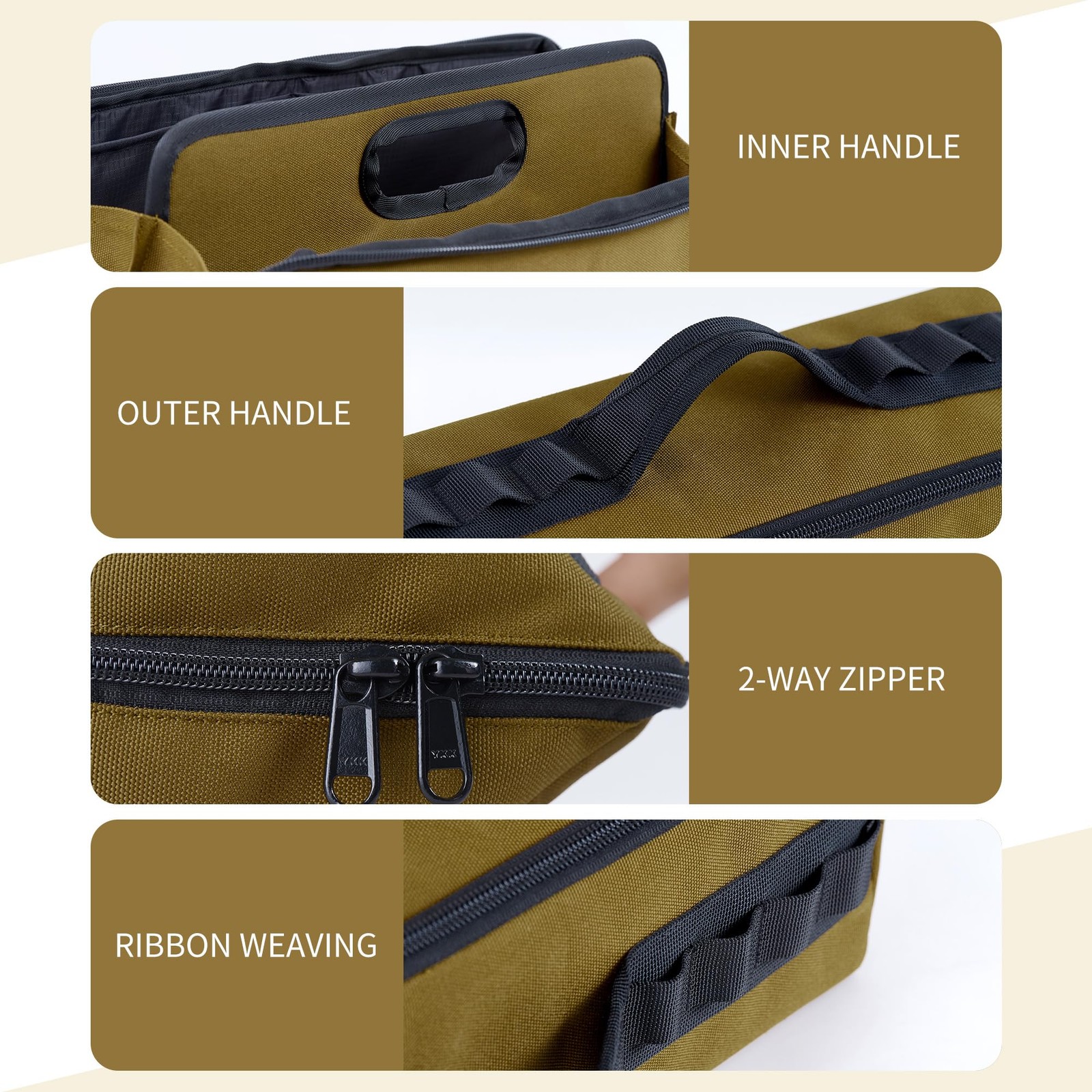 Folding Tool Bag, Multifunctional Tool Storage Bag, Zippered Duffel Bag, Wate…