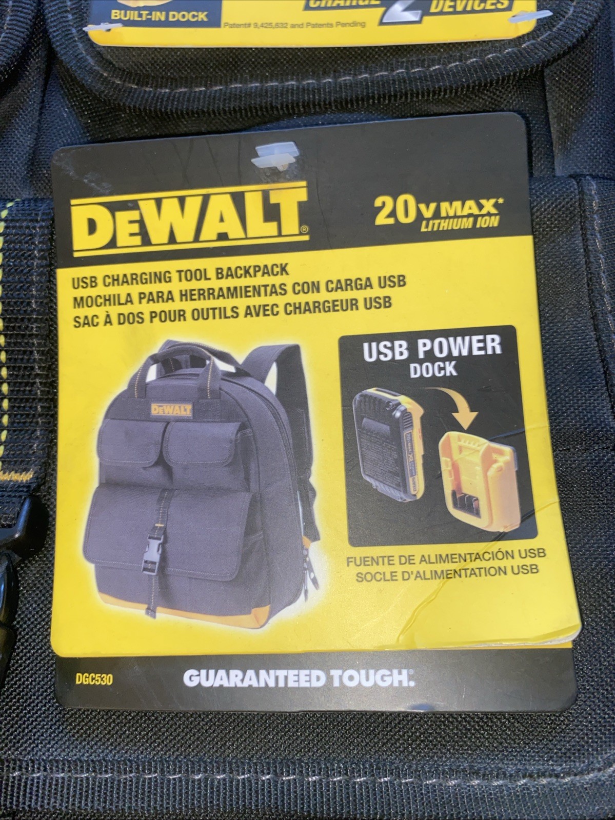 Dewalt 20v Backpack Dgc530 W/ Charging Dock 23 Pocket
