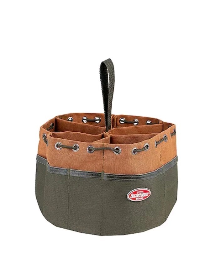 Bucket Boss 25001 Bucket Bag, Brown, Cotton Canvas, 19 Pockets