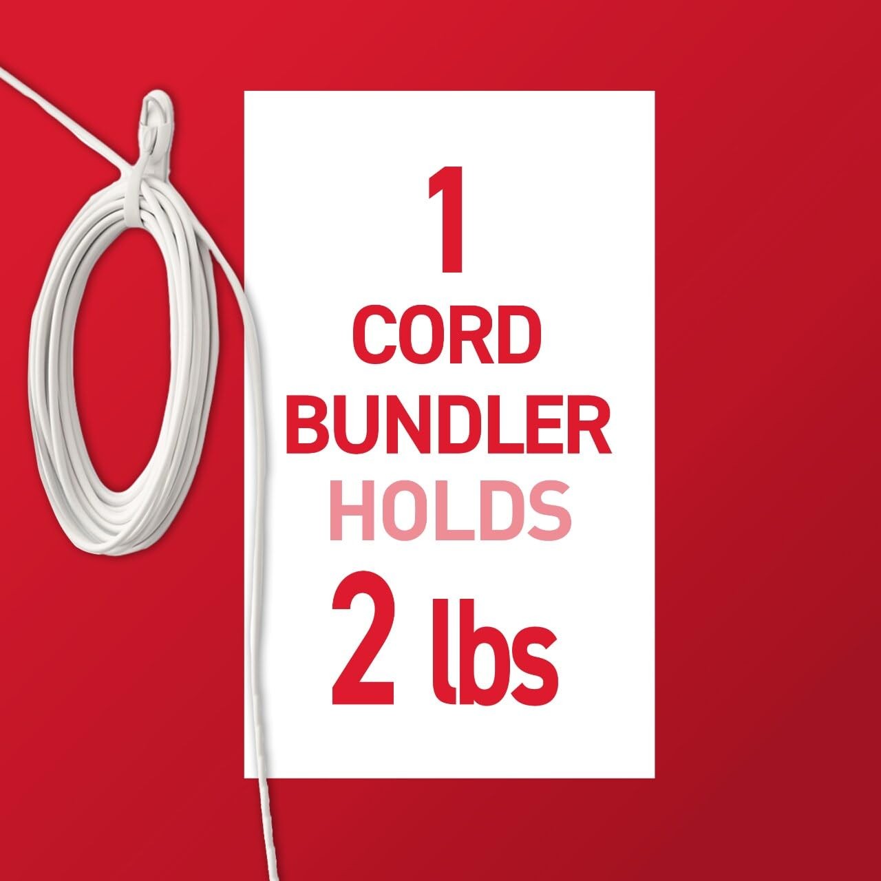 Command Cord Bundlers, Damage-Free Adhesive and Cable 3 Pack, White