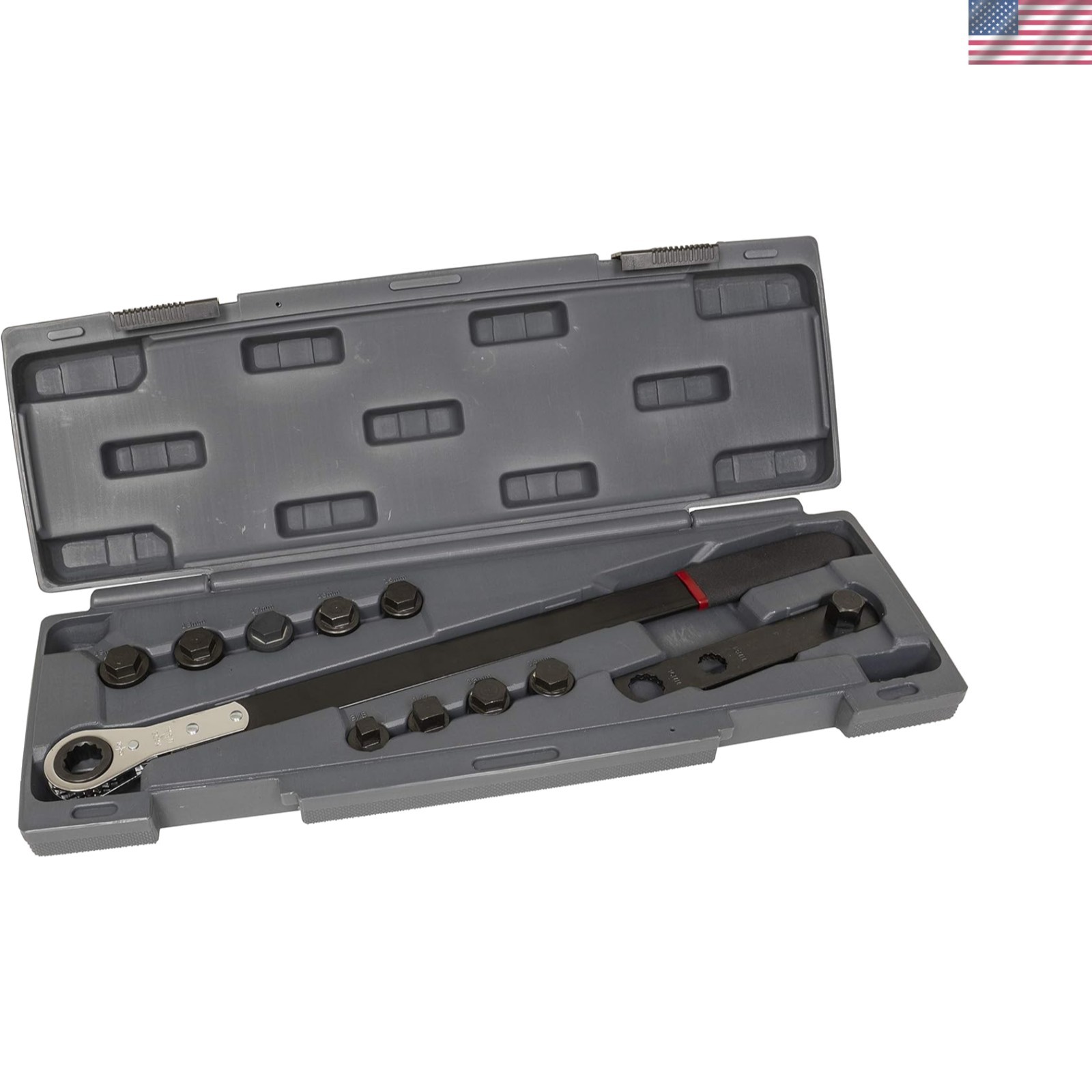 Universal Fit 11-Piece Serpentine Belt Tool Kit with Easy-Lock Ratcheting Head