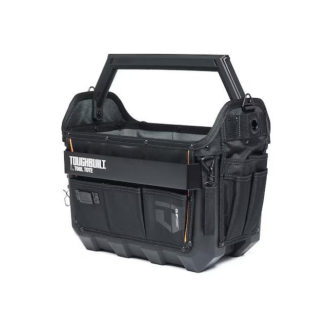 TOUGHBUILT Large Black Polyester 16-in W x 11.02-in D x 13.78-in L Tool tote