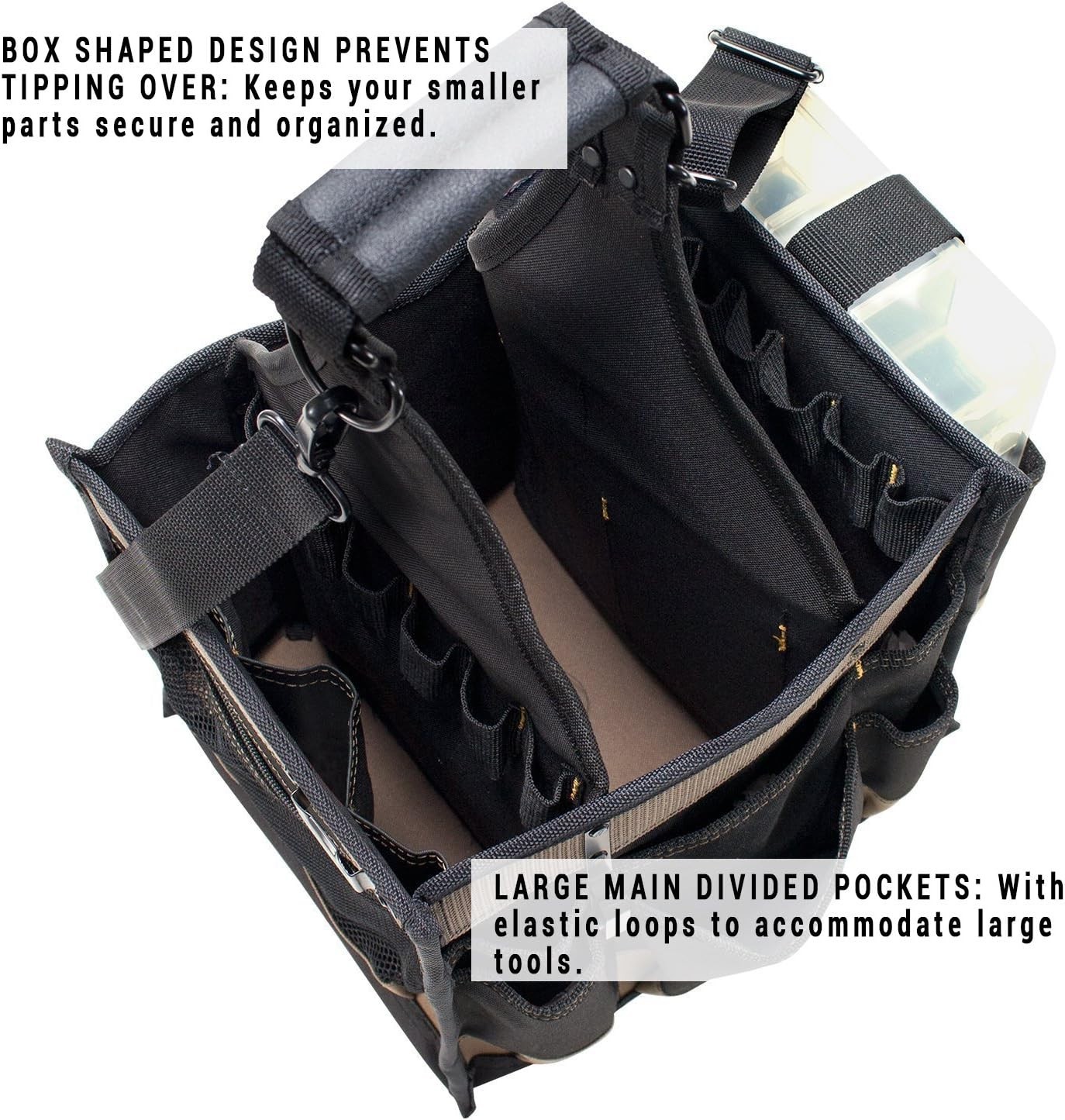 CLC 1528 Large Electrical Tool Carrier, Black