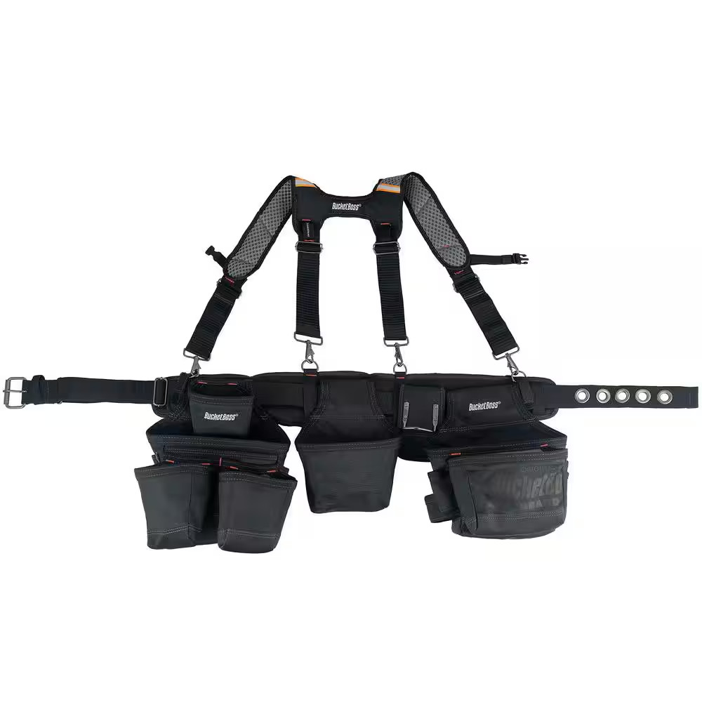 3-Bag 17-Pocket Professional High Visibility Framers Work Tool Belt Tool Storage