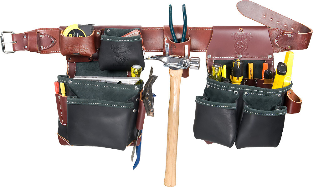 Occidental Leather B5625 Green Builder Black Framer Tool Belt Set (CHOOSE SIZE)