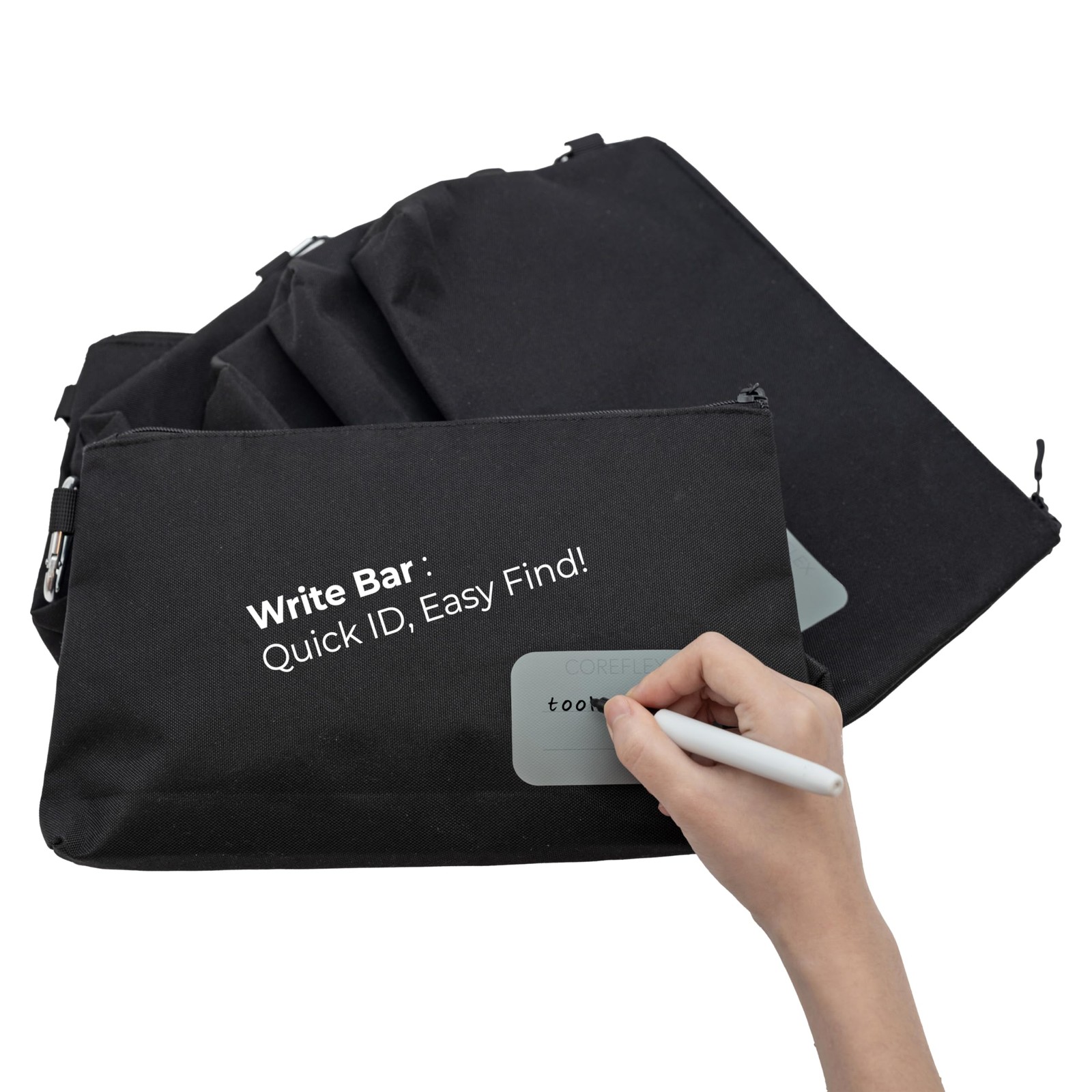 Multipurpose Tool Pouch Zipper Bag – Heavy Duty Storage Bag (6 Pack, 12″)