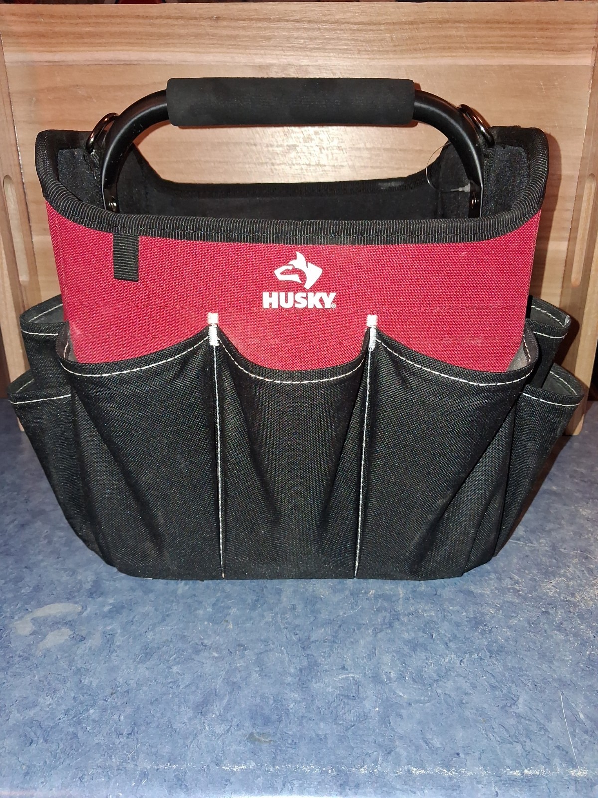 Husky 22 Pocket Tool Hard Storage Tote-Electrician-Lightly Used-No Damage!