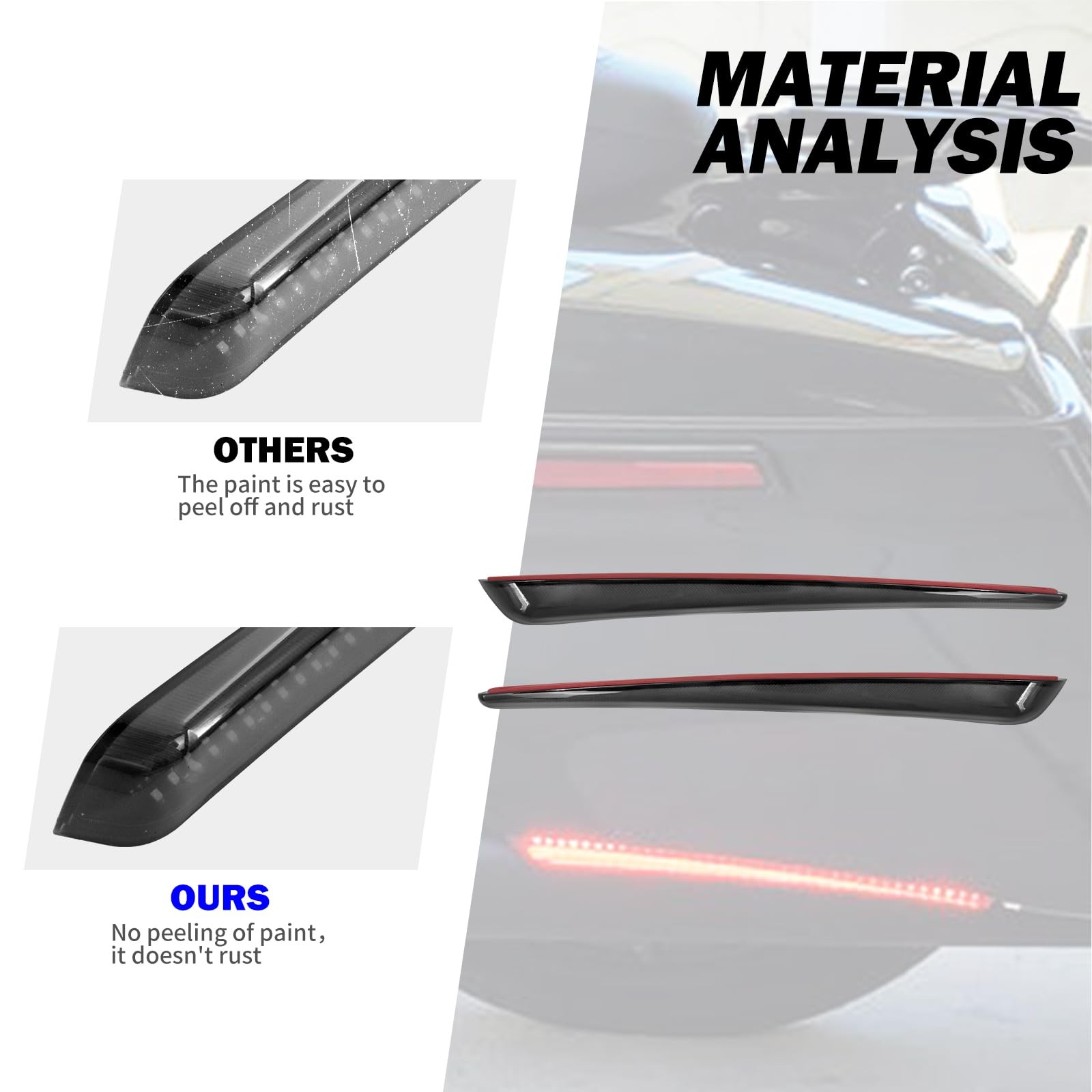 HDBUBALUS LED Extended Saddlebag Light with Smoke Lenses Fit for Harley Touri…