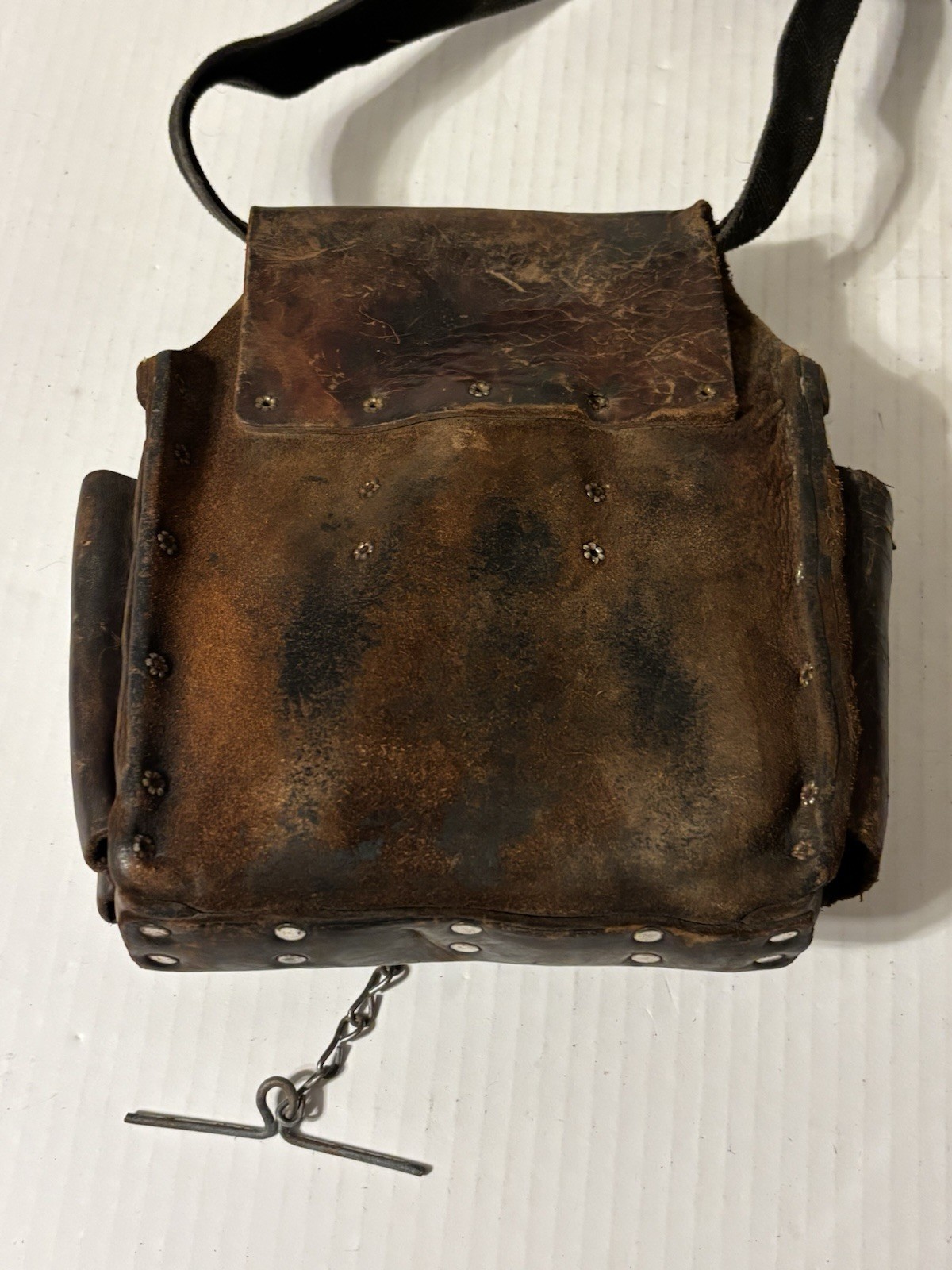 Tool Belt Pouch Leather Americas Choice Professional A521 Only 9 Pocket VTG