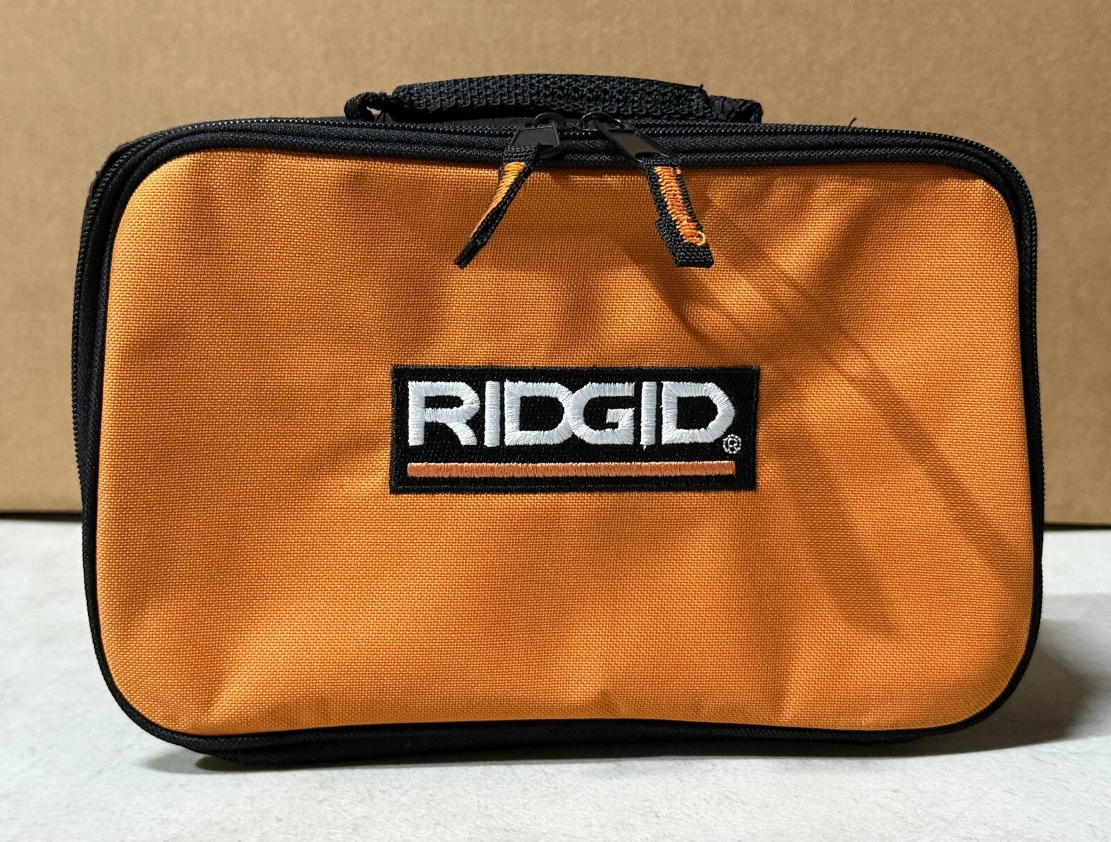 Ridgid 11x7x3 Tool Bag Zip Closure Compact Carry Case Heavy Duty Small Organizer