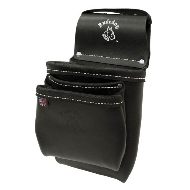 Professional Leather 2 Pocket Utility Tool Bag – Rudedog U.S.A. #1042