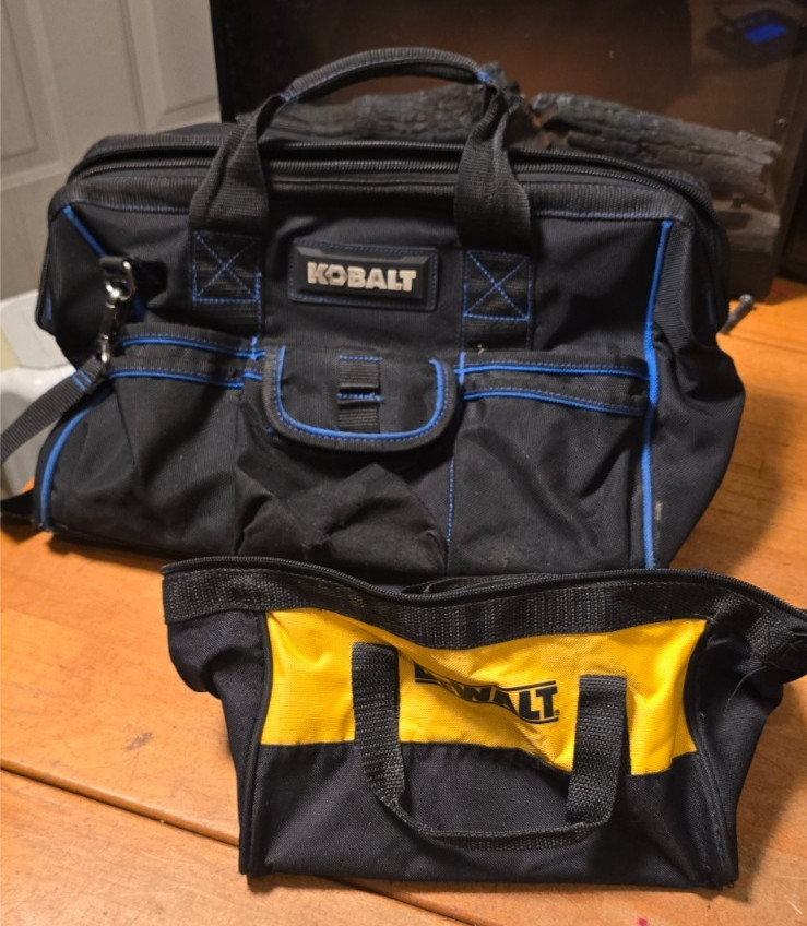 Kobalt & DeWalt Tool Bag Lot 2 Soft Tool Storage Bags