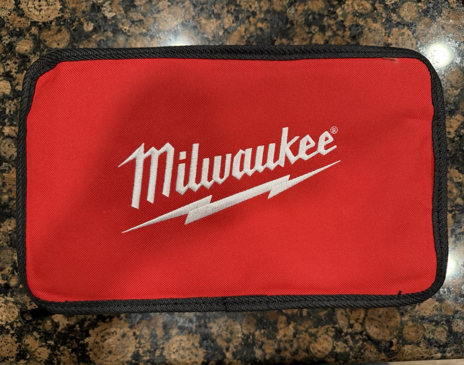 Milwaukee Red/Black Nylon Zippered Tool Bag Organizer Carry Case